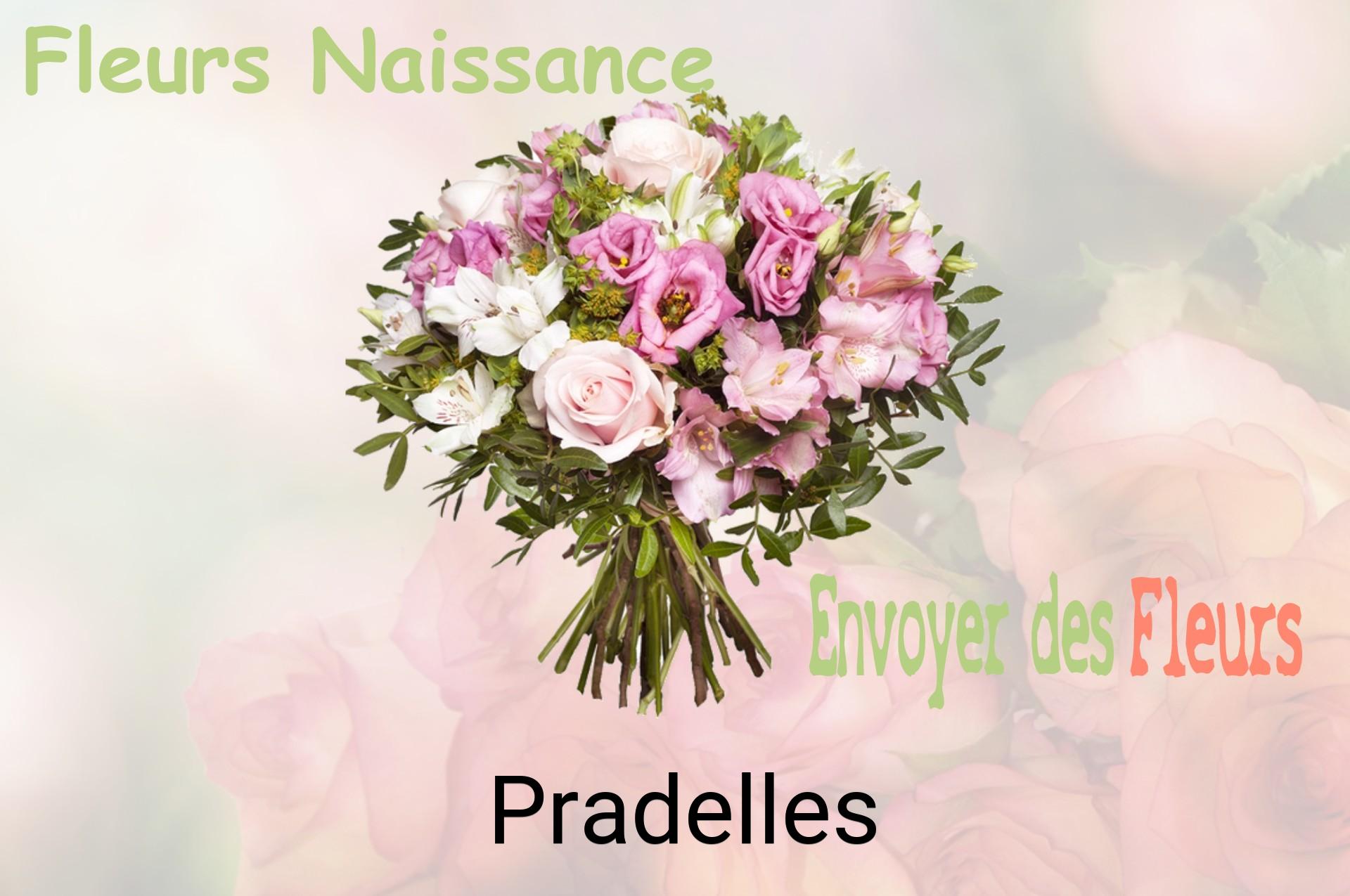 Bouquet de fleurs de naissance livré à Pradelles