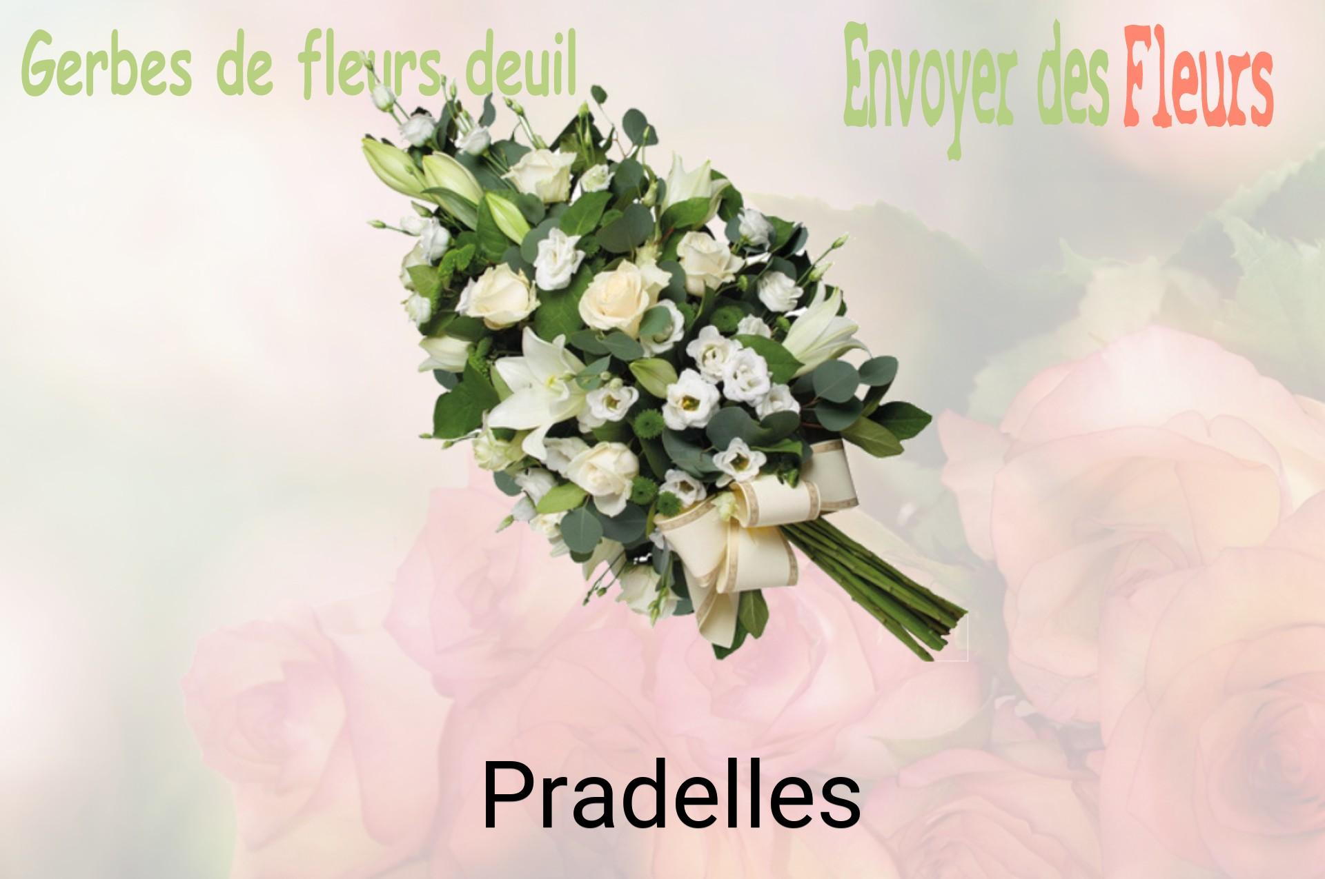 Gerbe de fleurs de deuil livrée à Pradelles